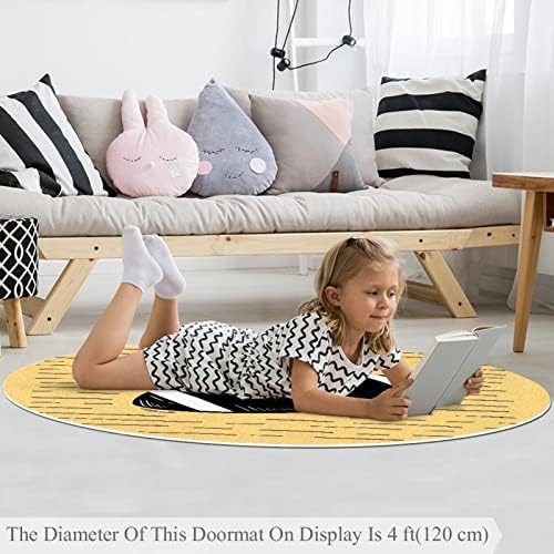 Llnsupply בגודל גדול 4 רגל ילדים עגולים פינת משחק שטיח שטיח כדורגל משתלת שטיח לא תלוש ילדים שטיח פליימת