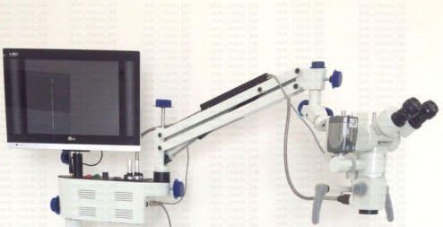 קיר הר נוירוכירורגיה הפעלה מיקרוסקופ 3 שלב, 45 משקפת קבועה עם מסך הוביל, מפצל קרן, הר ג, מצלמה התקנה