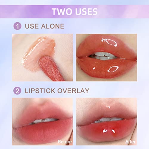 שמן שפתיים מתפיחה של לנגמני, כהה לטיפול בשפתיים שמן שפתיים לחות, מזין לאורך זמן לא דביק