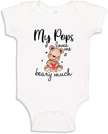הפופ שלי אוהב אותי דובי הרבה תינוק בגד גוף אחד או חולצת פעוטות מתנה לתינוק מתנה לתינוק או ילדה