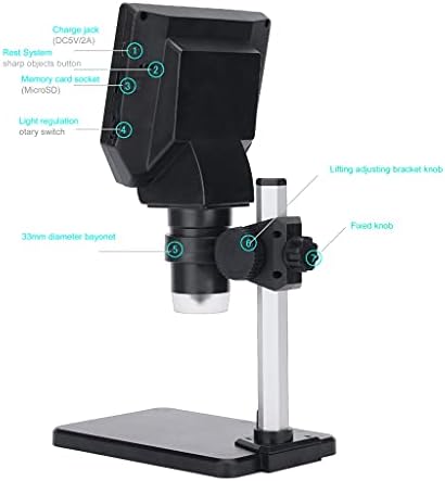 JFGJL Microscope Electron Digital Microscope 4.3 אינץ 'גדול תצוגת LCD בסיס 8MP 1-1000X הגברה רציפה מגדלת