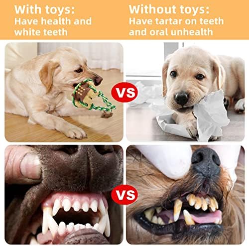 צעצועי כלבים של ארזו לחיזורים אגרסיביים גזע גדול, TPR בדרגת מזון בלתי ניתן להריסה וניילון עמיד צעצועים עמידים