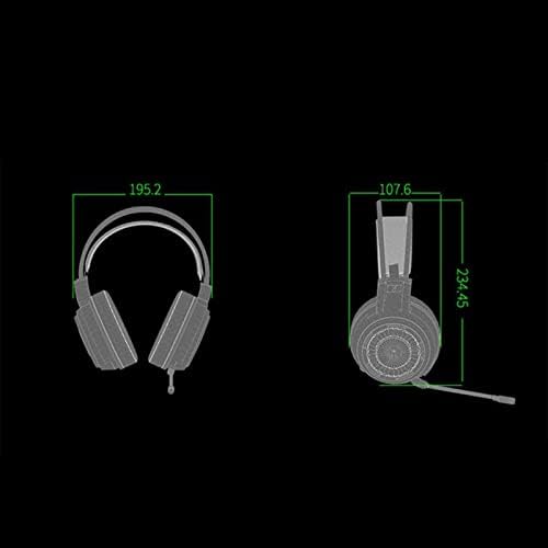 Ｋｌｋｃｍｓ G58 LED .5 ממ אוזניות משחק עם פנסי מיקרופון ונורות LED, אוזניות אוזניות משחקי מיקרופון בקרת נפח