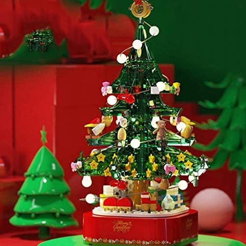 דואבה סיבוב עץ חג המולד קופסת מוסיקה מורכבת אבני בניין לחג המולד לחג המולד קופסת מוסיקה מתנה לחג המולד