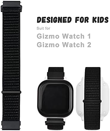 JoHexi Gizmo Watch להקת החלפה לילדים, להקת Wook & Loop Nylon Smartwatch תואם ל- Verizon Gizmo Watch 2 / Gizmo