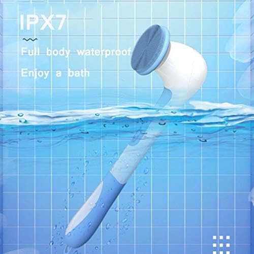 Home-L & y מקלחת חשמלית מברשת גוף-IPX7 אטום למים 4 ב 1 מברשת אמבטיה ידית ארוכה לניקוי גוף עיסוי ספא עם 4 ראשי