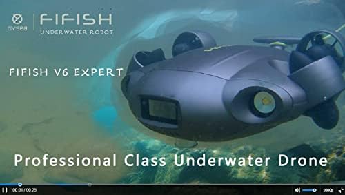 Fifish V6 מומחה לרובוט ROV מתחת למים עם מצלמה 4K מצלמה UHD שלט רחוק זיהוי תת -ימי לצפייה, הקלטה, דיג,