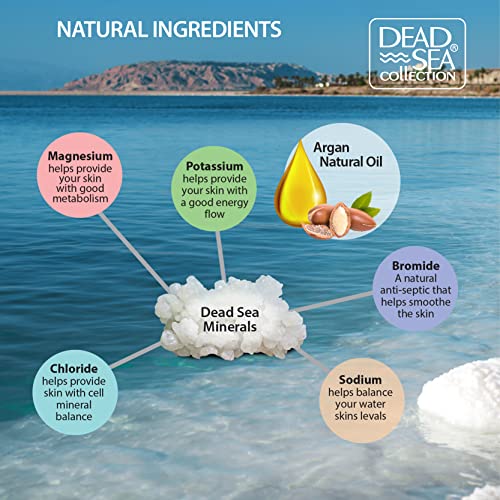 צרור-אוסף ים המלח מלחי אמבט מועשר-ארגן + קוקוס + הימלאיה - מלח טבעי לאמבטיה-פי 3 גדול 34.2 עוז.