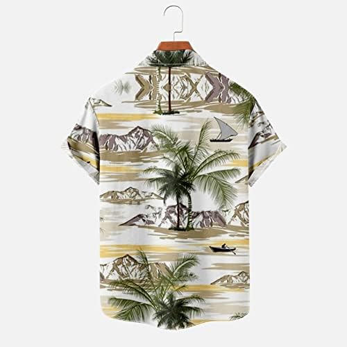 גברים פרחוניים פרחוניים חולצה הוואי כפתור מזדמן למטה שרוול קצר חולצות חוף אלוהא