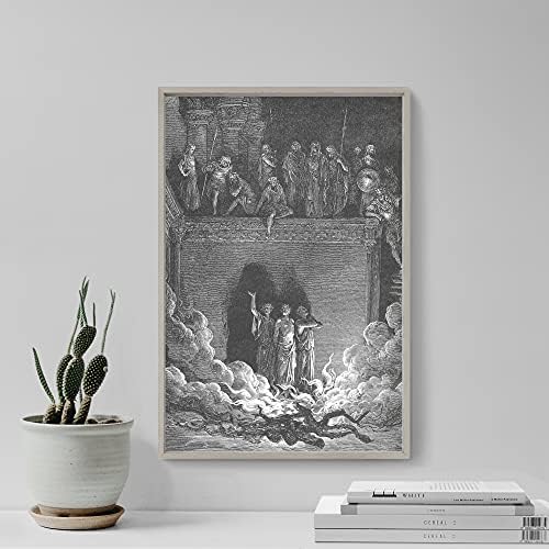 נייר ברק - Gustave Dore - Shadrach Meshachach ו- Abednego בתנור פוסטר ציור ציור ציור הדפס אמנות חיתוך עץ -