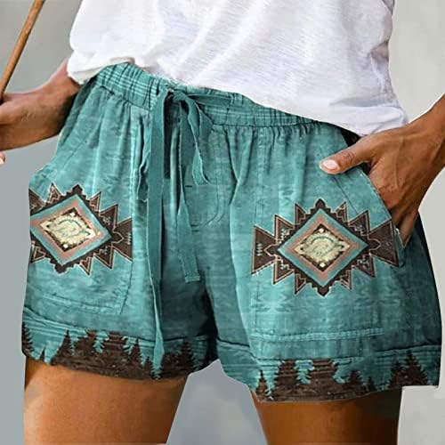 נשים מותניים אלסטיות מזדמנים מכנסיים קצרים בקיץ מכנסיים קצרים של חוף קיץ נוחים מכנסיים קצרים עם כיסים