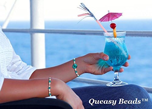 Quesy Beads® (2 בהתאמה אישית בארהב; צמידי תנועה מסוגננים של אקופרסורה צמידים להקלה ממחלת תנועה, מחלת