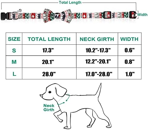 צווארון כלבים של עניבת פרפר חג המולד, צווארון כלבים מתכוונן צווארון כלבים ועניבת פרפר, אבזם עמיד צווארון קל