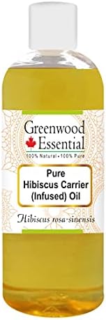 Greenwood Essential Hibiscus Carrier Carrier שמן פרימיום דרגה טיפולית לשיער, עור וארומתרפיה 200 מל