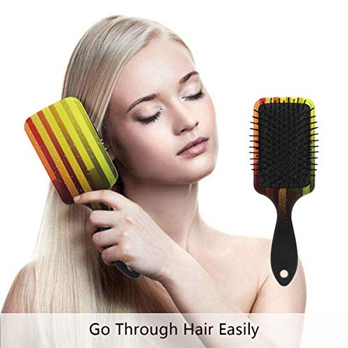 מברשת שיער של כרית אוויר VIPSK, קווי שמע צהובים צבעוניים פלסטיק, עיסוי טוב מתאים ומברשת שיער מתנתקת אנטי סטטית