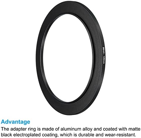 פטיקיל 86 ממ -105 ממ טבעת מדרגה מתכת, טבעת מסנן עדשות מצלמה טבעת מתאם מסנן אלומיניום