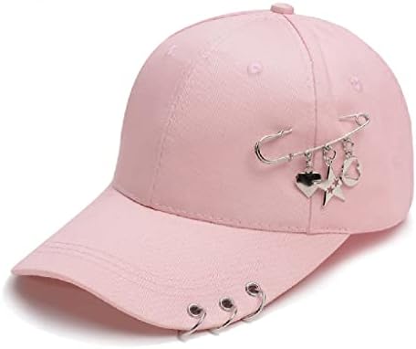 כותנה גברים נשים בייסבול כובעי מתכת פין לב כוכב דקור היפ הופ פאנק מזדמן ספורט מגן שמש כובעי נקבה