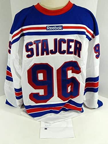 ריינג'רס בניו יורק סקוט סטג'ר 96 משחק הונפק ג'רזי לבן DP08952 - משחק משומש גופיות NHL
