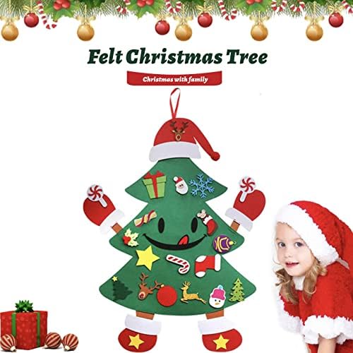 עץ חג המולד לבד עשה זאת בעצמך לילדים, קישוט תלוי על קיר 3.3 רגל, לפעוטות, אינטראקציה בין הורה לילד