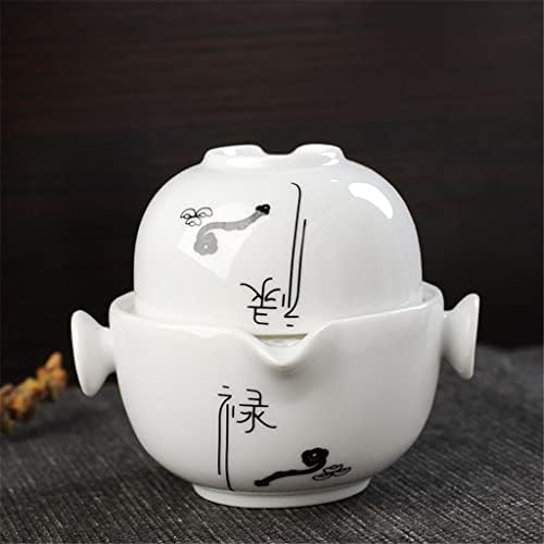 ערכת תה קרמיקה של Houkai כוללת 1 סיר 1 כוס, גאיוואן אלגנטי וקל איכותי, קומקום תה יפהפה וקל, משלוח