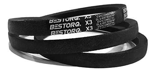 Bestorq 8v1650 חגורת V גומי, עטוף, שחור, 165 אורך x 1 רוחב x 0.96 גובה, חבילה של 5