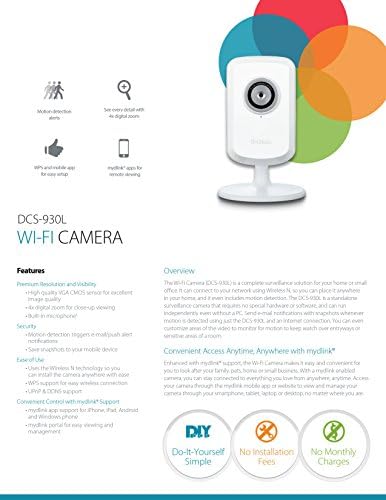 מצלמת Wi-Fi של D-Link עם צפייה מרחוק