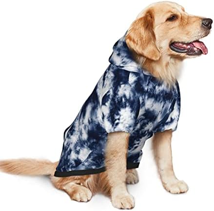 קפוצ'ונים של כלבים מעיל סוודר חורפי עניבה כחולה צבע תקציר בגדי כלבים באטיק עבור רטריבר מוזהב לברדור האסקי