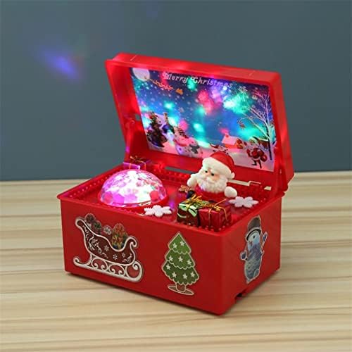 UXZDX CUJUX קופסת מוסיקה בסגנון חג המולד יצירה יפה סנטה קלאוס תפאורה קופסת מוסיקה למסיבה