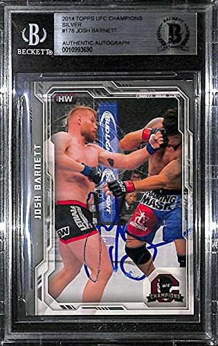 ג'וש ברנט חתום על 2014 Topps UFC Champions כרטיס כסף 178 BAS COA חתימה - כרטיסי UFC עם חתימה