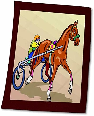 3drose tdswhite - איורי סוס סוסים - ספורט סוסים של רוכב סוס - מגבות