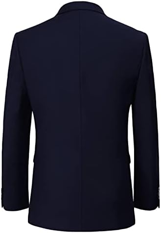 Maiyifu-GJ's Slim Fit Fit Blazer ז'קט 2 כפתורים דש רשום מעיל שמלה רשמי מעיל ספורט עסקי קל משקל