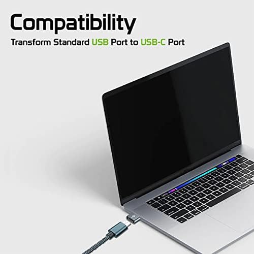 USB-C נקבה ל- USB מתאם מהיר זכר התואם למכשירי Samsung Galaxy Note 10 Lite למטען, סנכרון, מכשירי OTG כמו מקלדת,