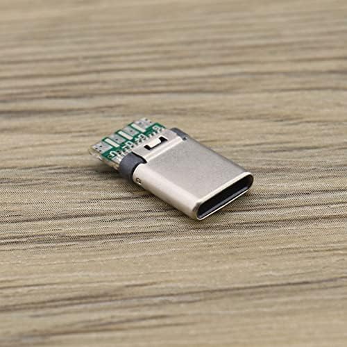 צור רעיון 5 הגדר USB 3.1 סוג C DIY מחבר תקע זכר החלפת DIY 24PIN USB 3.1 סוג C USB-C זכר OTG סוג