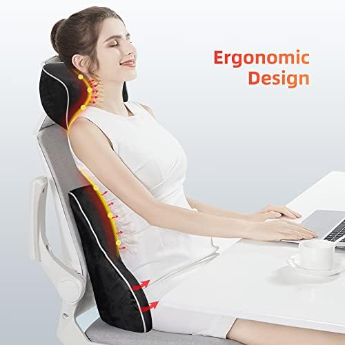 כרית תמיכה המותנית Comfier לכיסא משרדי, כרית תמיכה בחזרה לרכב, כורסה, קצף זיכרון גב כרית תמיכה
