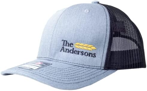 את אנדרסון נהג משאית כובע, לוגו עם אמריקאי דגל תיקון, אפור עם שחור רשת חזרה