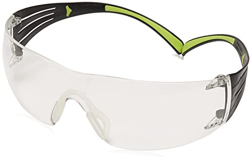 3M Secure Fit 400 סדרת משקפי מגן, סטנדרטיים, שחור/ירוק