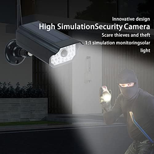 מצלמת אבטחה דמה סולארית CCTV אורות חיצוניים חיצוניים חיישן תנועה חיצוני מעקב אטום מים חיצוניים זווית