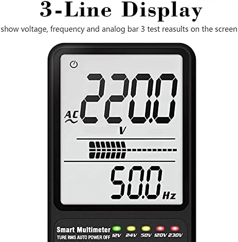 SJYDQ דיגיטלי בודק Multimeter LCD 3-קו תצוגה מתח מתח AC DC Cabe