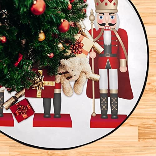 חיילי מפצח האגוזים של קופדה תוף מחצלות עץ חג המולד חצאית עץ אטום למים, חג מולד חג מולד עץ עץ עץ