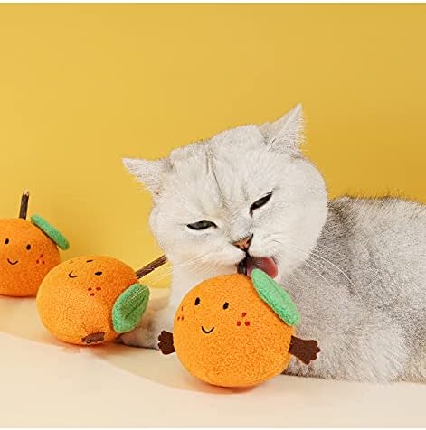 צעצועי חתול כתום דובו עם צעצועי חתול חתול וסילברווין 1 יחידות, צעצועי חתול קמט,צעצועי חתול,צעצועי
