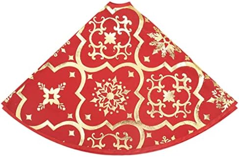 חצאית עץ חג המולד היוקרתית של Vidaxl עם גרב אדום 48 אינץ '