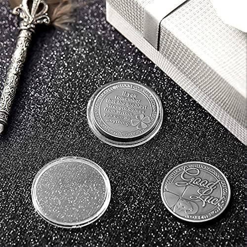 מטבעות מזל מטבעות 4 עלים תלתן מטבעות אספנים עגולים מטבעות מטבעות צבע אוספי מטבע מטבעות מזל טוב קסמי עם 1 חתיכה