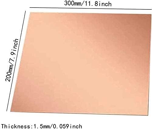 ניאנקסין נחושת גיליון סגול נחושת צלחת 6 גדלים שונים עבה 1. 5 ממ עבור, מלאכת יד, בעבודת יד חומר,