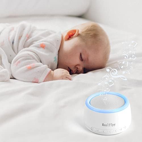 מכונת רעש לבן ניידת מאולפפי לשינה, מכונת סאונד נטענת בלוטות ' עם אור לילה 32 רעש הרפיה לתינוק