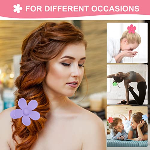 שיער טופר קליפים-אייבלום 12 יחידות פרח שיער קליפים חמוד טופר קליפים עבור נשים בנות עבה שיער, גדול