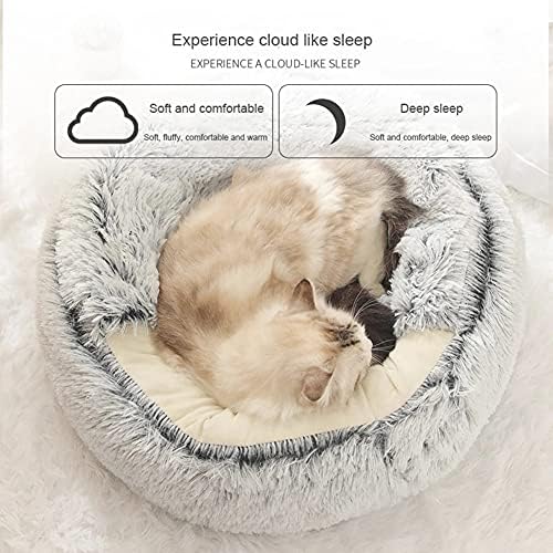 נייד חתולי חתלתול שינה מיטת קן מתקפל עגול קטיפה חורף חם רך מחצלת נסיעות בית חיצוני לחיות מחמד