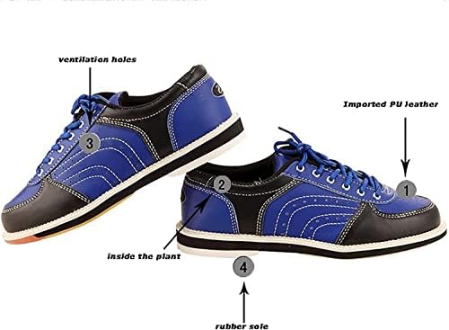 נעלי באולינג של Gemeci עור PU עמיד בלבוש לא נושמים אספקת באולינג לגברים ונשים