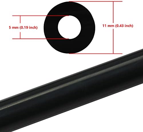 צינור צינור ואקום סיליקון בטמפרטורה גבוהה 5ft טמפרטורה גבוהה של סיליקון צינור 130psi מקסימום לחץ שחור מזהה: