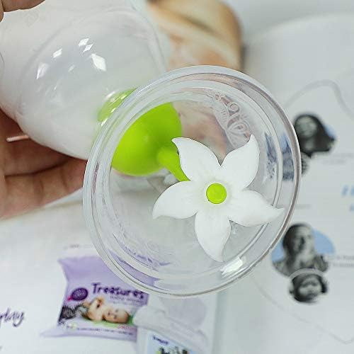 משאבת חלב ידנית עם בסיס יניקה וסט פקק פרחים להנקה