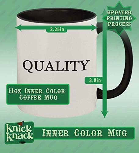 מתנות קישוטים פורסטיק - 11 עוז האשטאג ידית צבעונית קרמיקה ובתוך כוס ספל קפה, שחור